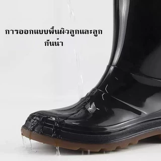 NICE รองเท้าบูทยางสีดำสูง กันน้ำ กันฝน พื้นลายหยักกันลื่น เหมาะใช้ในงานโรงงาน ทำสวน ทำนา ทำไร่ ใส่สบายเท้า พร้อมส่ง