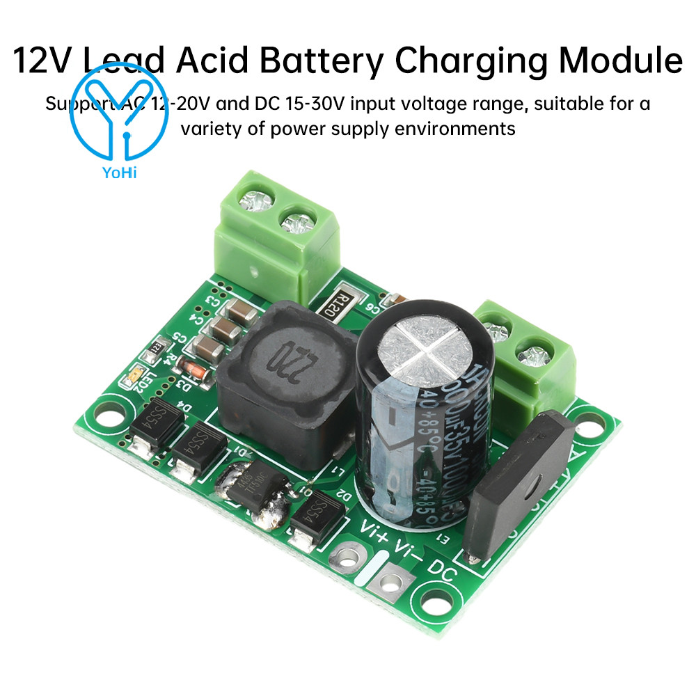 YoHi 12V Lead-Acid แบตเตอรี่โมดูลชาร์จ CN3768 โมดูลสามขั้นตอนชาร์จกระแสคงที่ชาร์จ AC 12-20V/DC 15-30