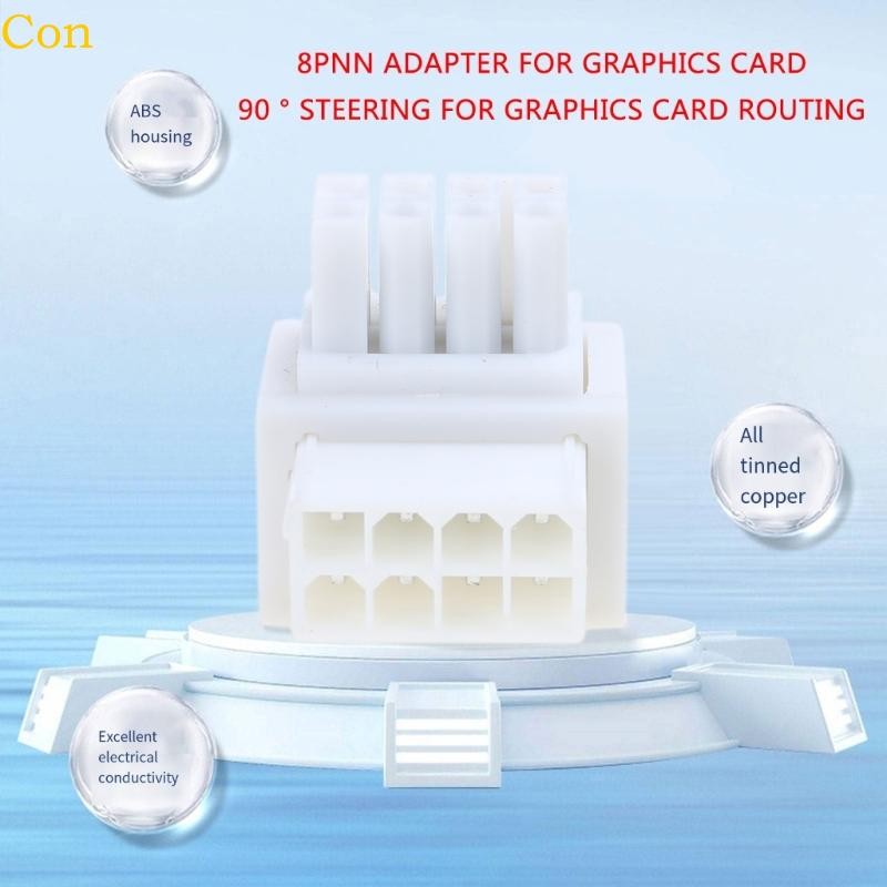 Con 8Pin หญิง 90 องศามุมถึง 8 Pin ชายอะแดปเตอร์ GPU Power Steering Connector 8Pin Power Adapter Conn