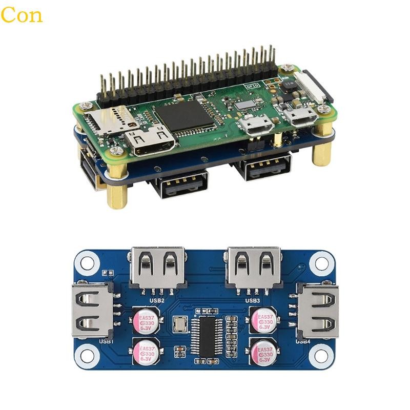 Con USB 2 0 Hub HAT B USB to UART Onboard 4 พอร์ต USB HUB HAT สําหรับ B + 2B 3B Zero Zero สําหรับ W