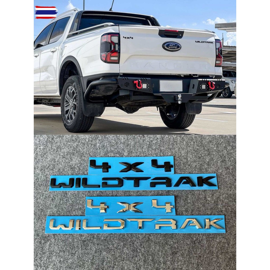 โลโก้ Ford Everest Ranger 4x4 WILDTRAK สำหรัติดฝ้าย