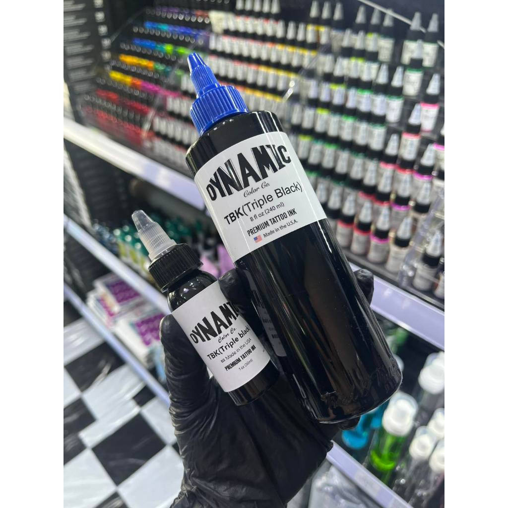 Tattoo Super Black Dynamic TBK Ink 8oz TWD (Triple White) WD1/TWD/BLK/TBK Tattoo Ink