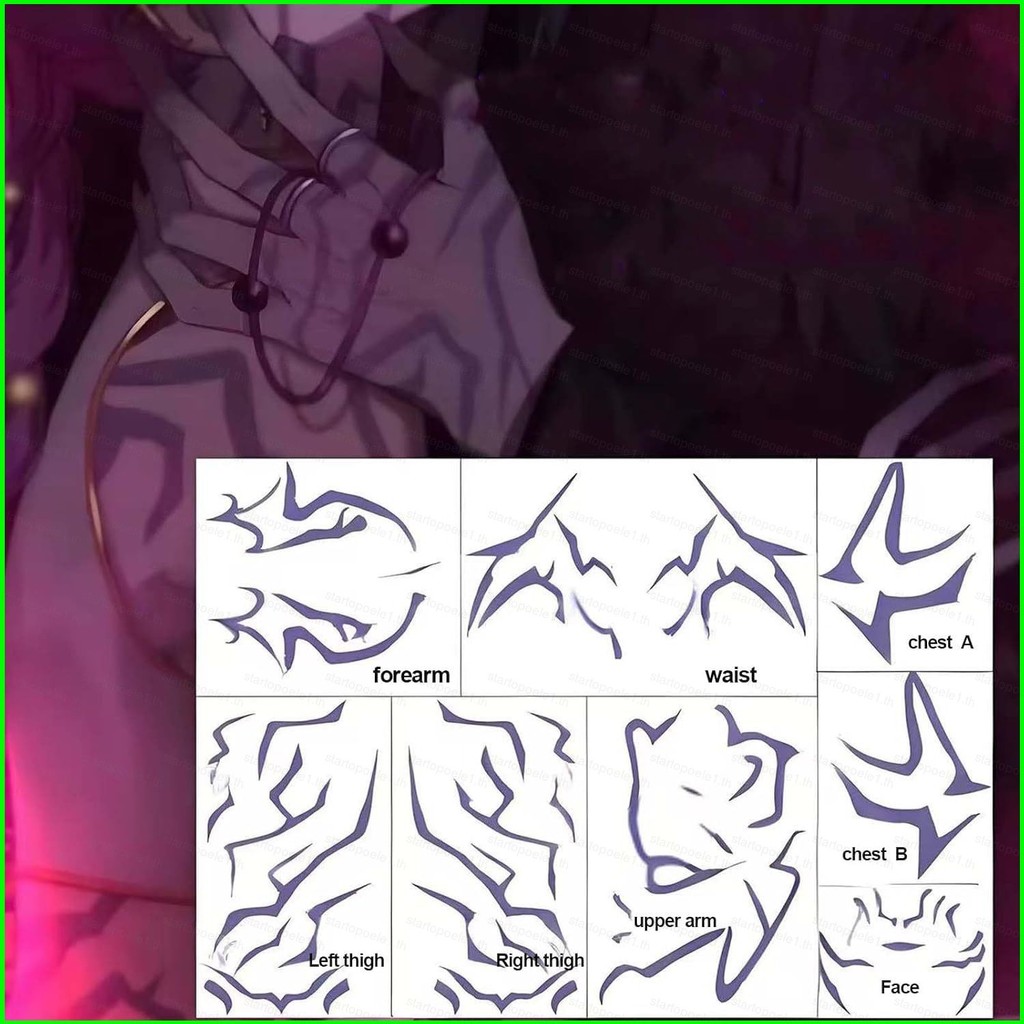 ST1 K-Pop Demon Hunters รอยสักชั่วคราว RUMI คอสเพลย์ Tattoos สติกเกอร์ TS1