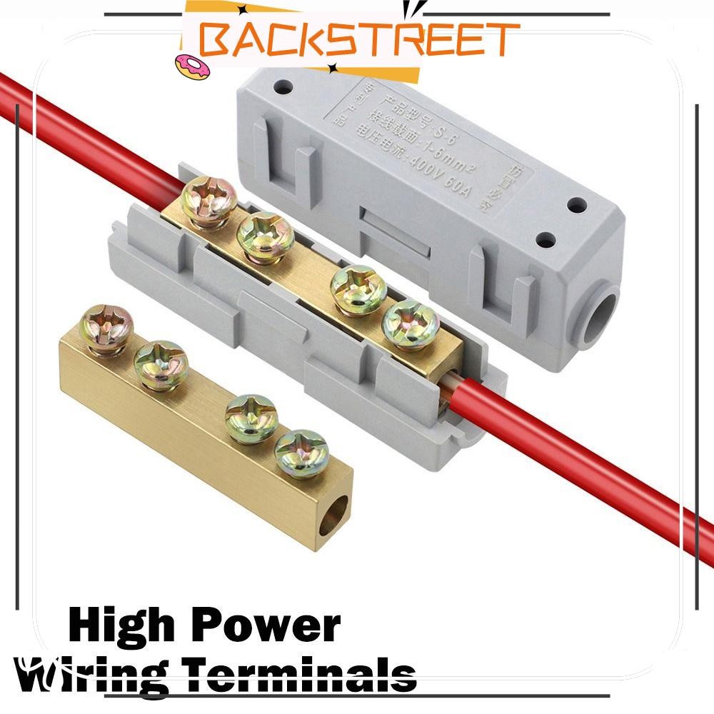 BACKSTAGEREET High Power Splitter, Conductor ทองเหลือง High Power Quick Terminal Block, Quick สายไฟ Splice เชื่อมต่อไฟฟ้า