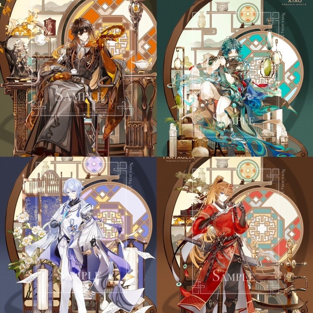 Genshin Impact/Tartaglia/Zhongli/Straw/Kamisato Ayato/Genshin สินค้า Zhonglia Shenli Ayato Kamisato 