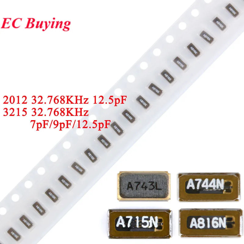 10 ชิ้น 3215 2012 32.768KHz 32.768K Hz 32.768 Khz SMD Passive Crystal Oscilator ± 20ppm 7pF/9pF/12.5