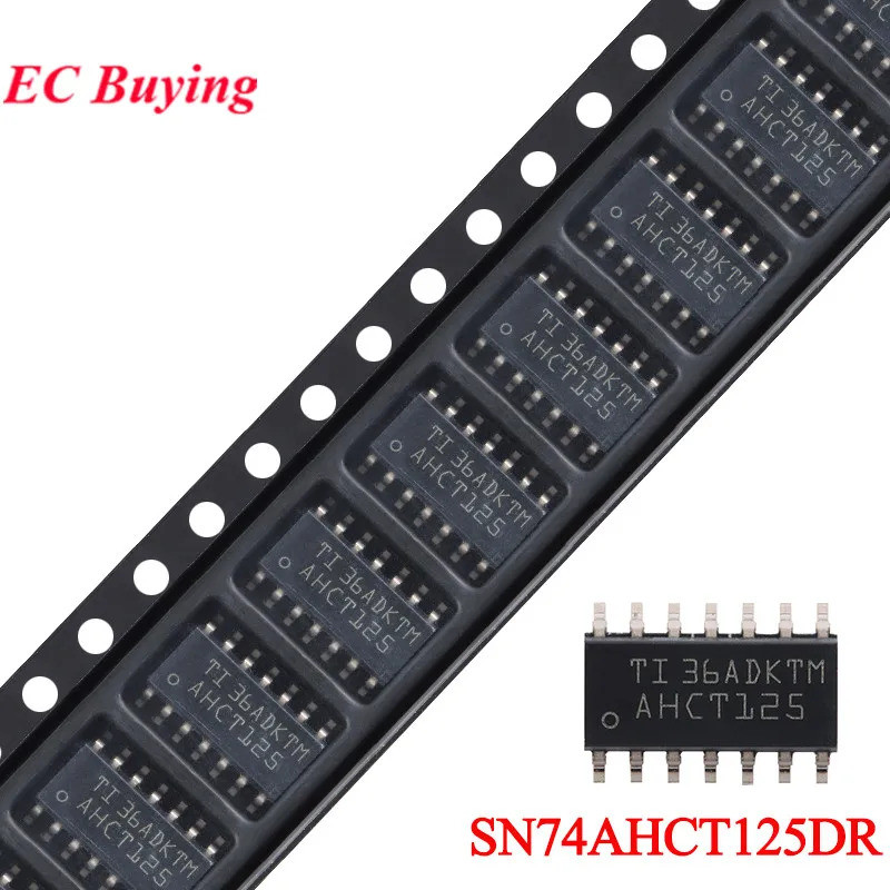 10 ชิ้น/2 ชิ้น SN74AHCT125 SN74AHCT125DR 74AHCT125 74AHCT125D AHCT125 SOIC-14 Quad Bus บัฟเฟอร์ประตู