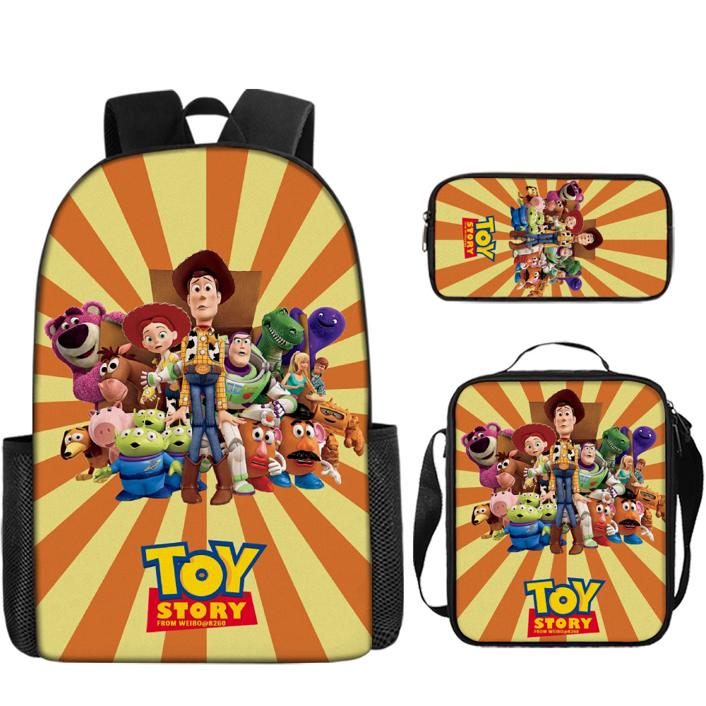 กระเป๋าเป้สะพายหลังการ์ตูน Toy Story ขนาด 16 นิ้ว ความจุ 20L เหมาะสำหรับนักเรียนประถมและมัธยม ทำจากโพลีเอสเตอร์