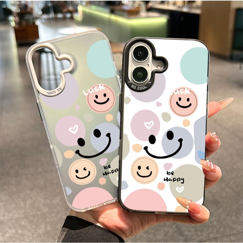 หรูหราเคสแข็ง รูปแบบรอยยิ้มน่ารัก เคส Samsung Galaxy A15 A54 A53 A52 A34 A50 A05 A05s A12 A13 A14 A23 A04 A03s A51 A21s