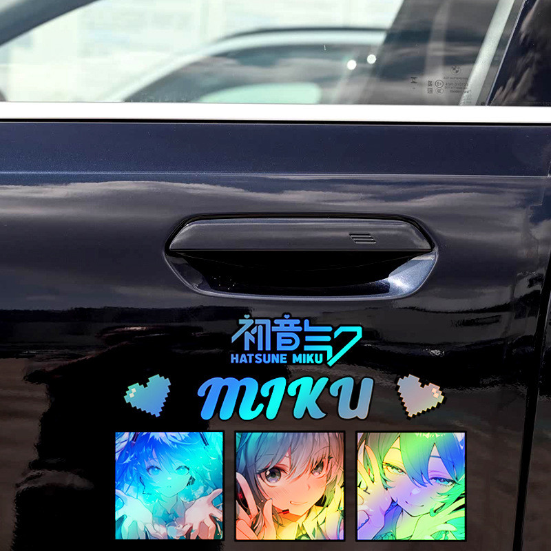 [Two Pieces] Hatsune Future Automobile Sticker Bumper Stickers Paper JDM Anime Bumper Stickers Secon