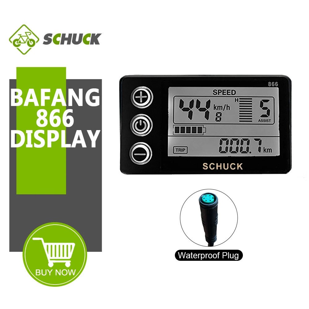 Bafang S866 LCD Display จอแสดงผล 5 Pin สำหรับรถจักรยานไฟฟ้าและสกู๊ตเตอร์ พร้อมอุปกรณ์เสริม