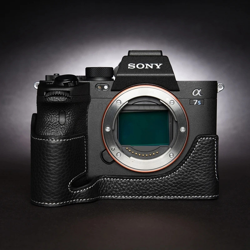 ของแท้หนัง cowhide กระเป๋ากล่องสําหรับ Sony A1 A7S3 A7S III A7 Mark IV A7M4 A7R5 กล้องแขนป้องกันฐาน 