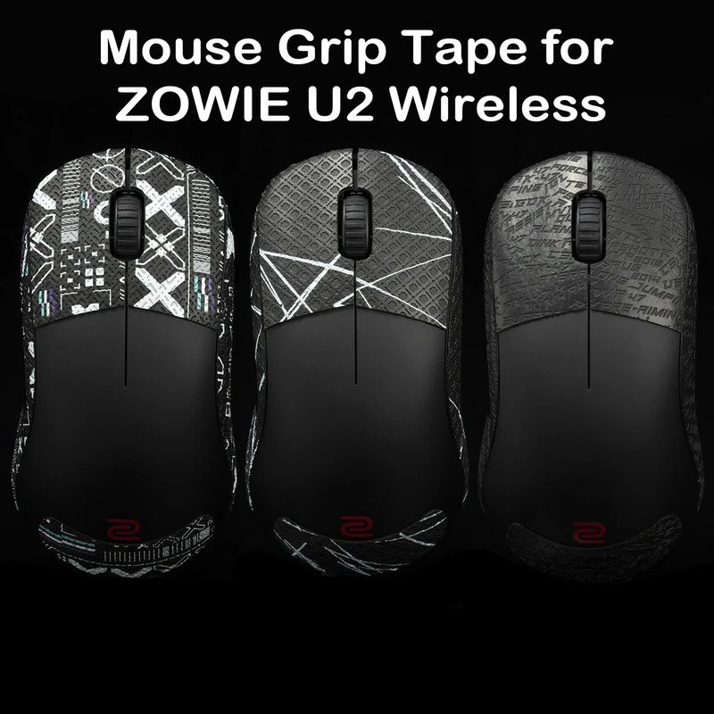 TBTL Mouse Grip Tape สําหรับ ZOWIE U2 สติ๊กเกอร์ไร้สาย Lizard Suck Sweat Non Slip Pre Cut ติดตั้งง่า