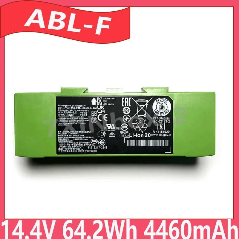 ABL-F 14.4V 64.2Wh 4460mAh แบตเตอรี่สําหรับ Roomba e Series e5 5150 e5150 i3 i3 + i3 Plus 3150 i4 i4