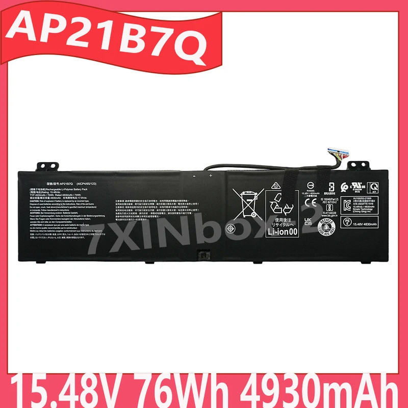 AP21B7Q 15.48V 76Wh 4930mAh แบตเตอรี่แล็ปท็อปสําหรับ Acer Predator Triton 300 SE PT314 51S 51NZ 52ML