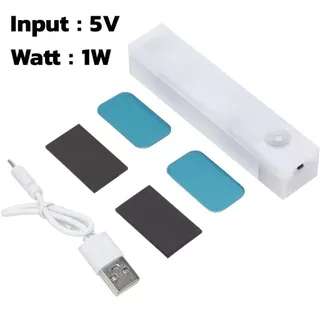 [พร้อมส่ง] ไฟเซ็นเซอร์อัจฉริยะ LED 2 แถว โคมไฟติดผนังไร้สาย 3IN1 ปรับได้ 3 สี แถบแม่เหล็กติดตั้งง่าย