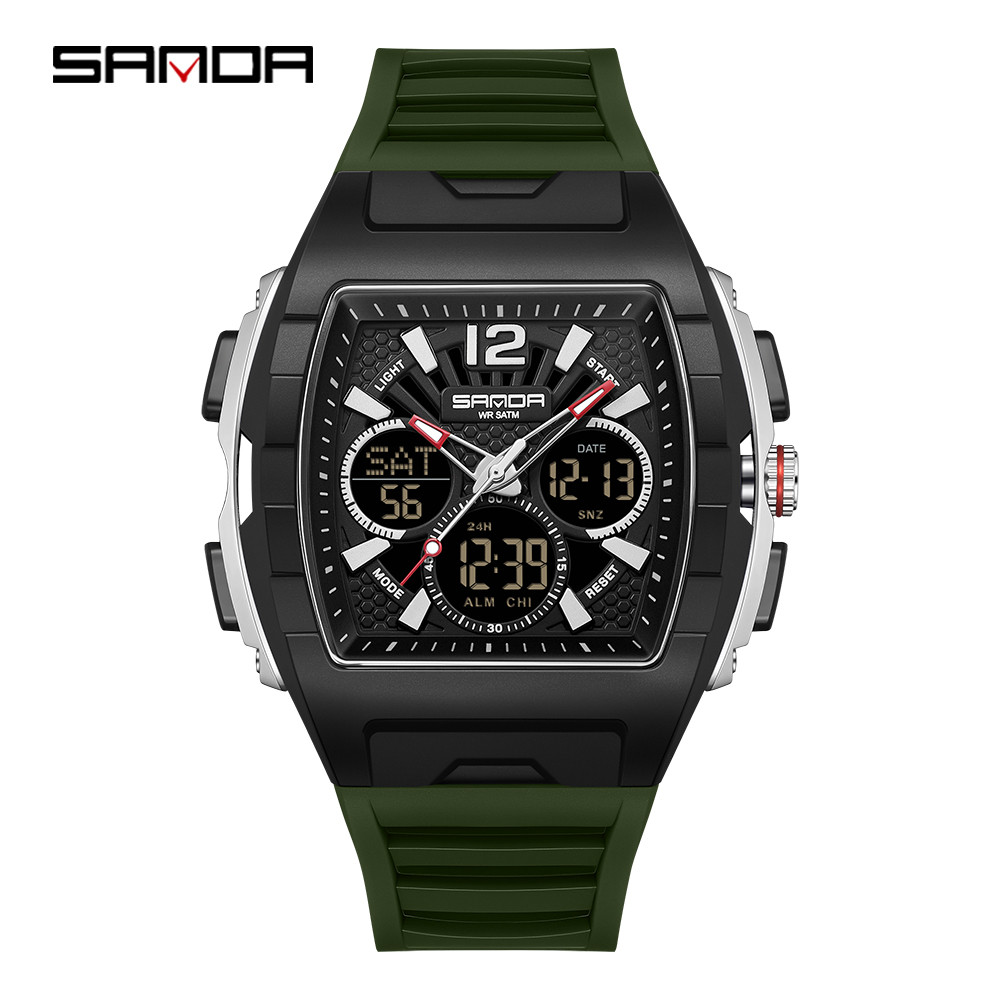 SANDA SD3396 นาฬิกาข้อมือระบบอนาล็อกและดิจิตอล