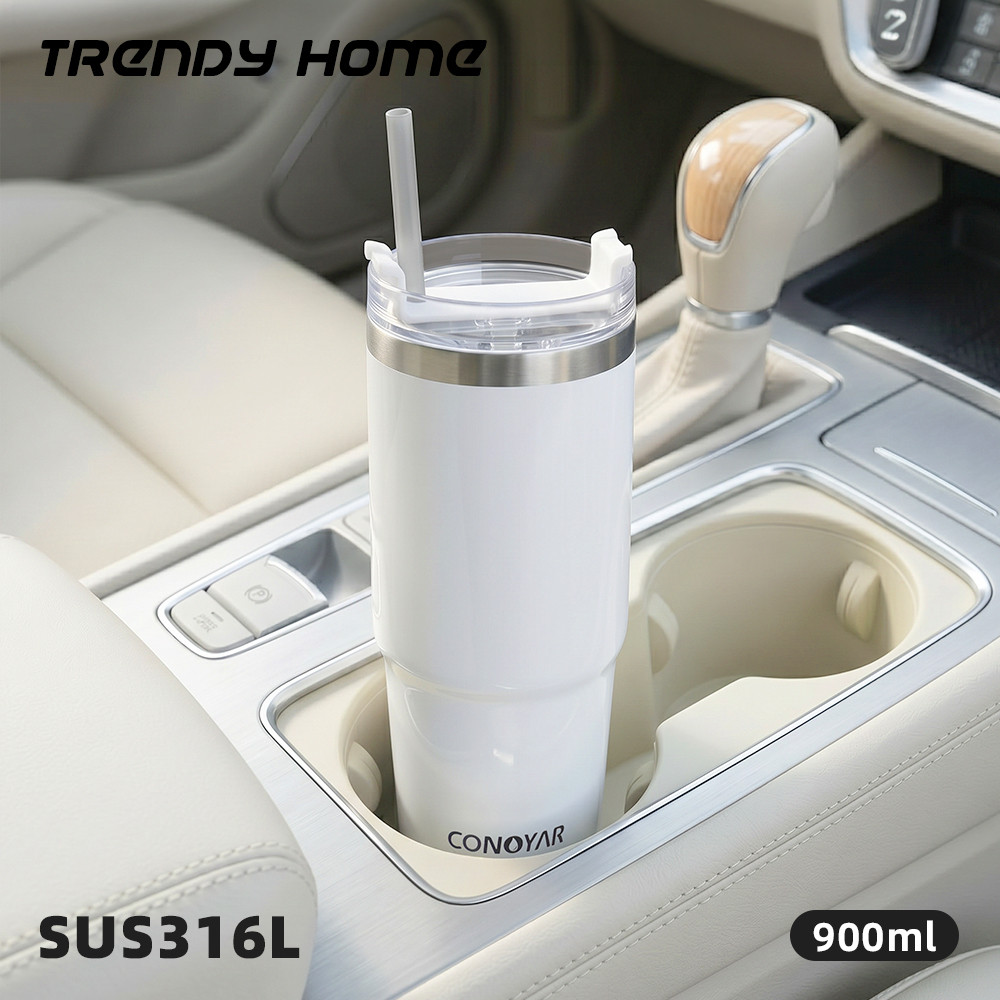 CONOYAR แก้วเก็บความเย็น 30oz เหยือกเก็บความเย็น 900ml สแตนเลสแท้316L แก้วน้ำ พร้อมส่งจากไทย สินค้าจริง T01332