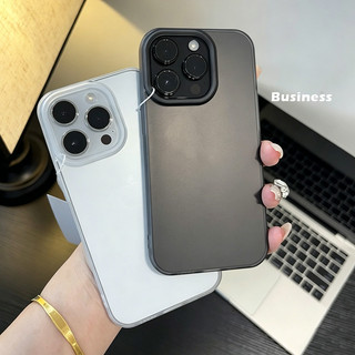 INS Simple โปร่งแสงเคสโทรศัพท์สําหรับ Iphone 17Air 17Pro Max 11 15 16 12 13 14 Promax 15/16plus XS MAX XR 7 8Plus เลนส์ป้องกันโทรศัพท์นุ่มปกหลัง