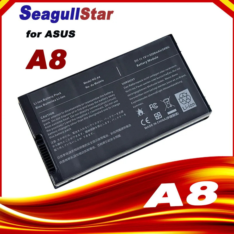 6 เซลล์แบตเตอรี่สําหรับ ASUS A32-A8 A8Z F8 F8S A8A F8Sa Z99J A8E A8F A8Fm F8V A8H A8H X80 X80 X80 X8