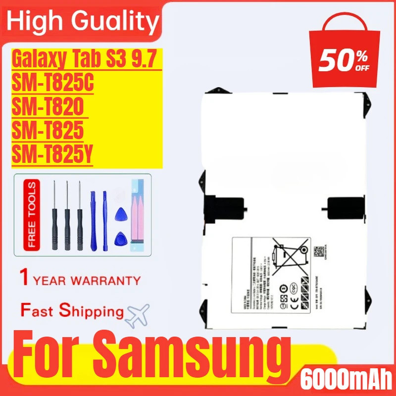 EB-BT825ABE สําหรับ Samsung Galaxy Tab S3 9.7 SM-T825C SM-T820 SM-T825 SM-T825Y แท็บเล็ตเปลี่ยนแบตเต