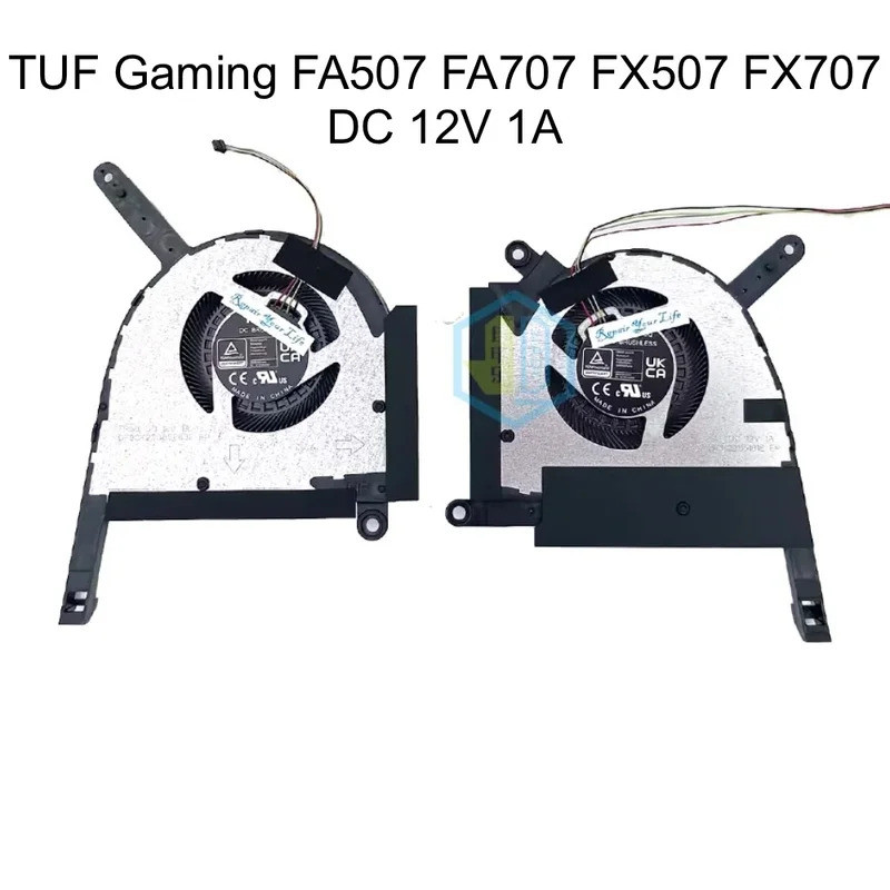 * CPU GPU พัดลมระบายความร้อนสําหรับ ASUS TUF Gaming FA507 FA707 FX507 TUF507 TUF707 พัดลมแล็ปท็อป 13