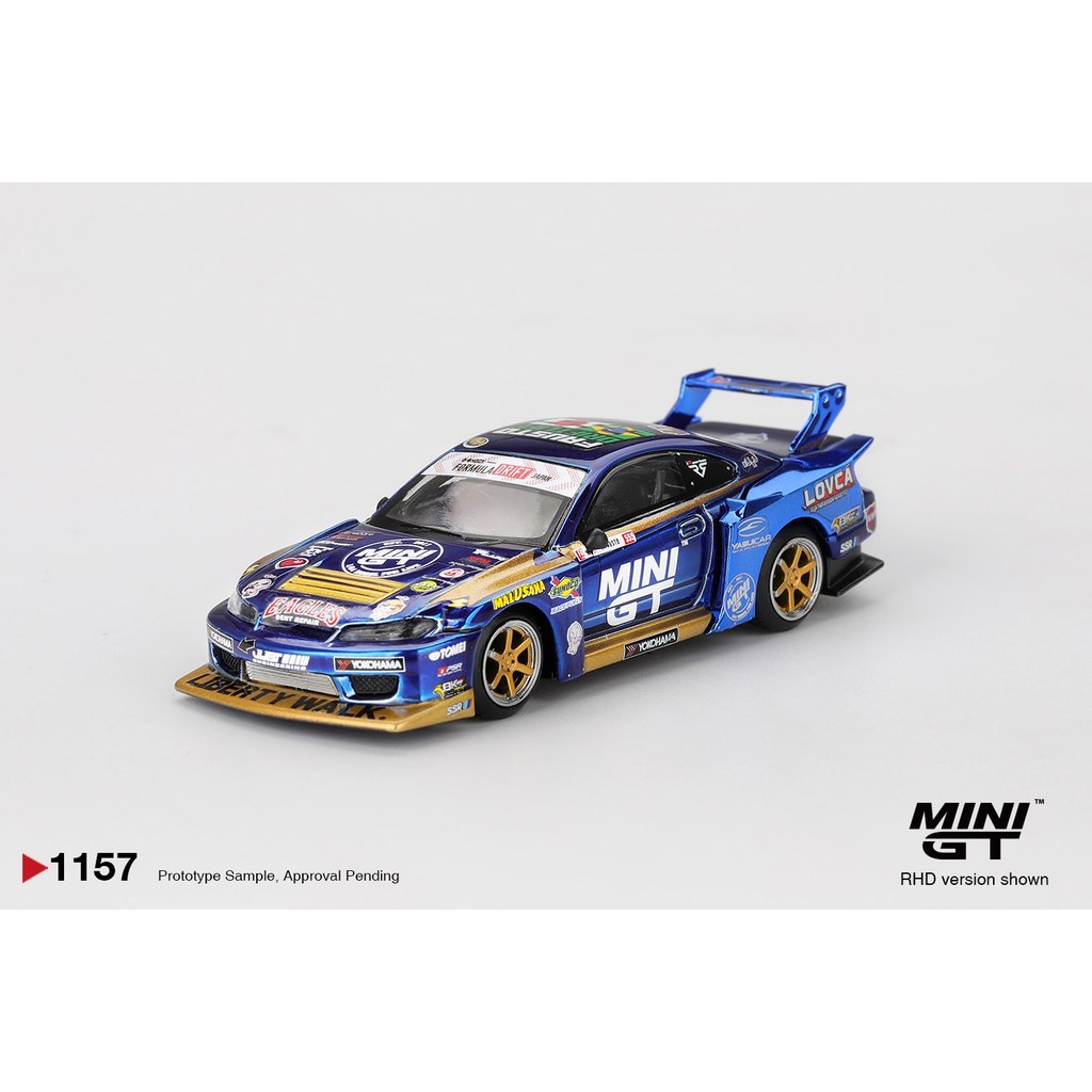 MINI GT No.1157 Nissan LB-Super Silhouette S15 SILVIA #555 Team MINI GT Liberty Walk 2025 Formula Dr