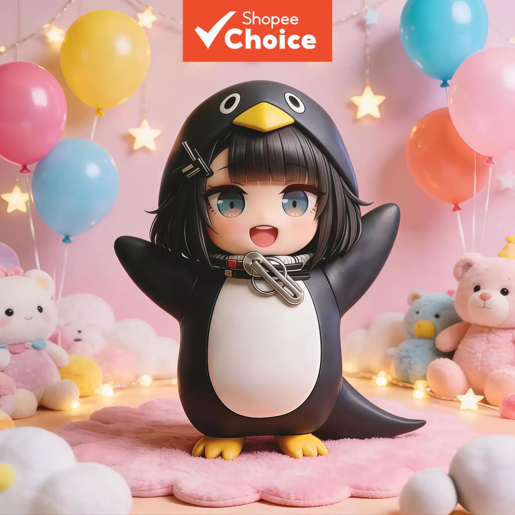 เพนกวินน้อย ผู้ดูแลระบบ รูปปั้นที่ระลึกวันเกิด PVC โมเดลของตกแต่งโต๊ะสะสมอนิเมะ ของขวัญแสดงผลงาน