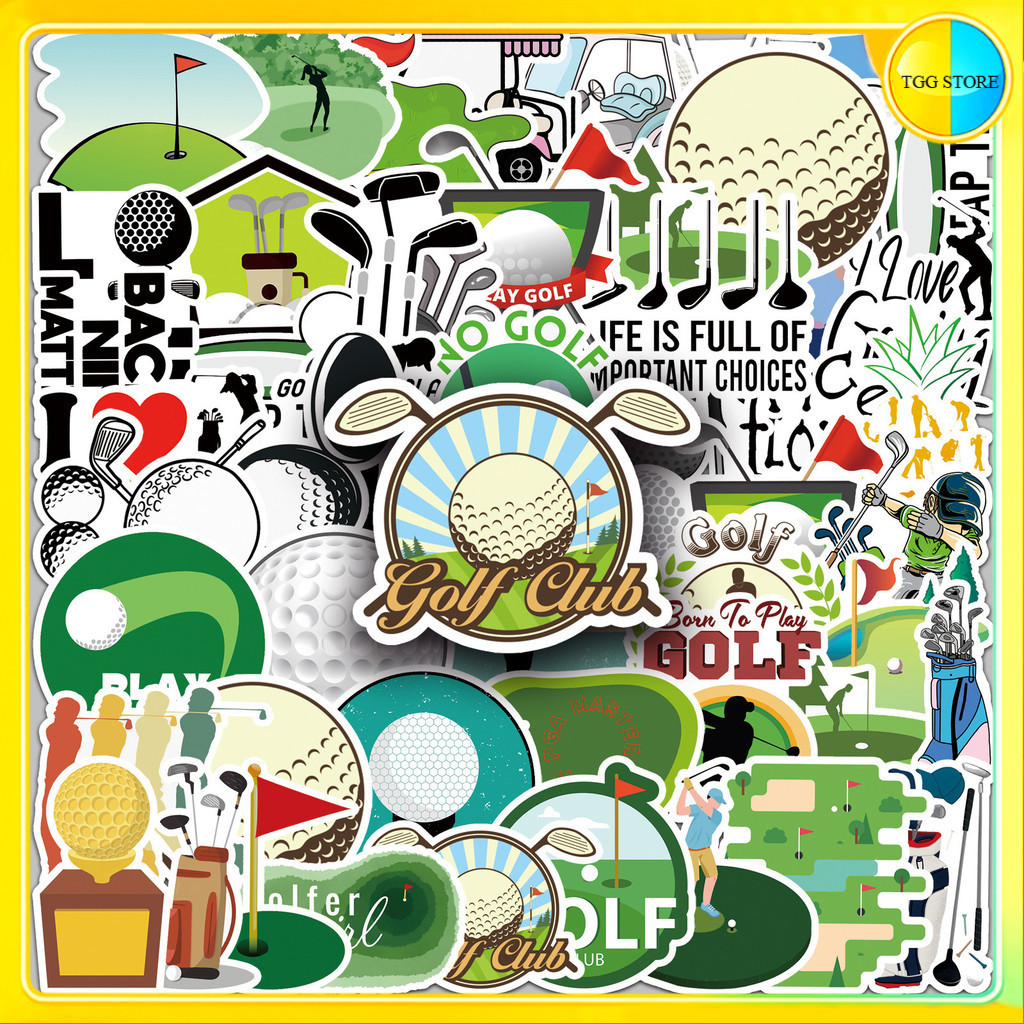 พร้อมส่ง 50แบบ สติกเกอร์ กีฬา กอล์ฟ Golf Sport Cartoon Sticker