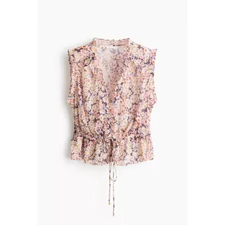 H&M(เอชแอนด์เอ็ม) เสื้อท็อปไลโอเซลแต่งระบาย ผู้หญิง 1351441_2