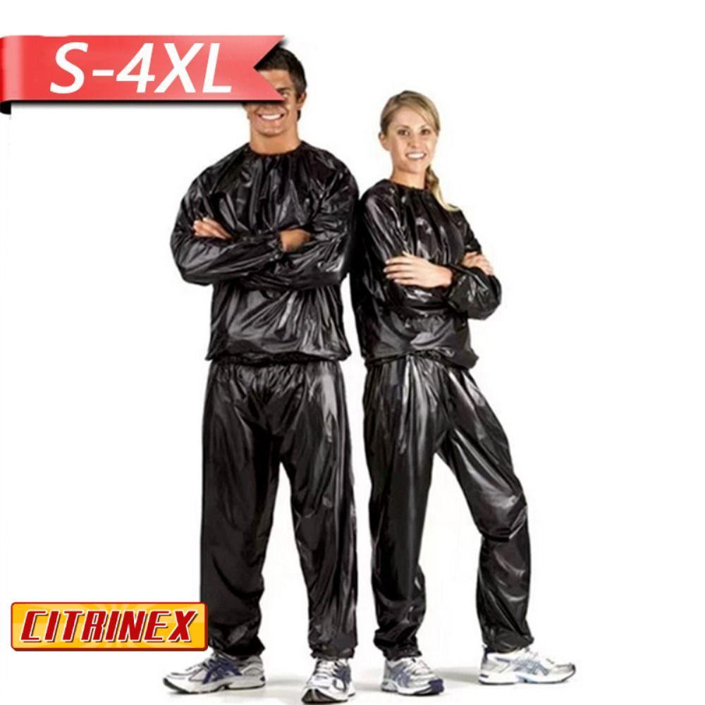 CITRINEX ชุดเหงื่อซาวน่า,ชุดออกกําลังกายหนักS-4XL,HoodiesฟิตเนสAnti-Ripลดน้ําหนักชุดกีฬาซาวน่าออกกําลังกายยิม