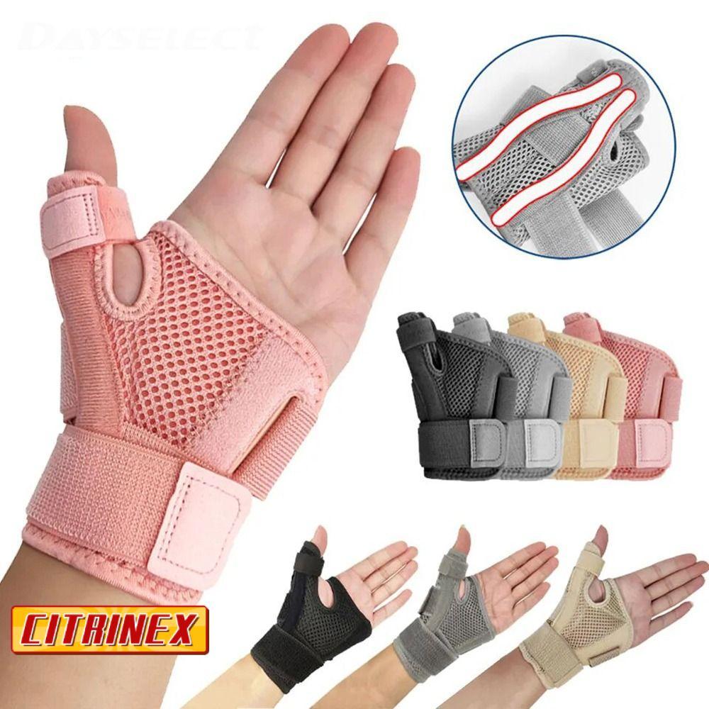 ซิตริเน็กซ์ 1ชิ้นข้อมือนิ้วหัวแม่มือรั้ง,พอดีขวาและซ้ายป้องกันมือข้อมือยาม,ระบายอากาศยืดหยุ่นนิ้วหัวแม่มือสนับสนุนเฝือกนิ้วหัวแม่มือสําหรับเอ็นอักเสบ