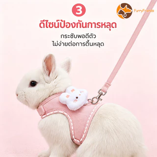 สายจูงกระต่าย ของใช้กระต่าย เชือกลากกระต่าย สะดวกสบาย ระบายอากาศ มีฤดูกาลทั้งสี่