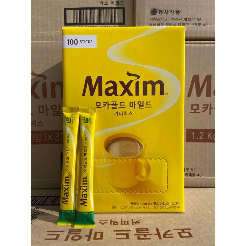 กาแฟเกาหลีนําเข้า Maxim Maxim Mocha Platinum Red Maxim กาแฟสําเร็จรูปสามในหนึ่งเดียว แพ็ค 6.28p