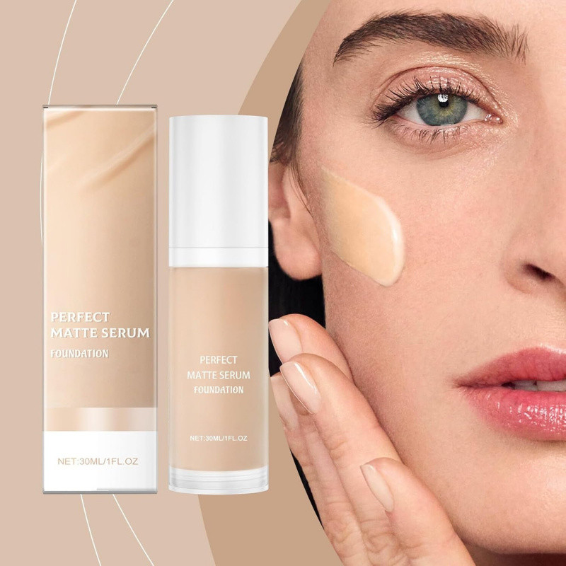 Moisturizing Liquid Foundation ได้อย่างง่ายดายสร้าง Even Skin Tone คอนซีลเลอร์ Moisturizing Long-Las