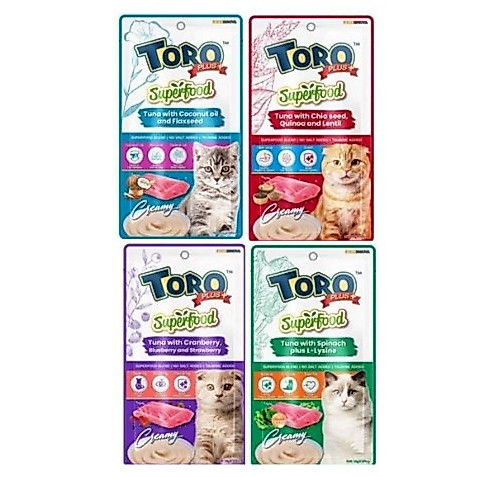 Toro plus Superfood ขนมแมวเลีย 14gx5ซอง*โปรดอ่านรายละเอียดก่อนสั่งซื้อ