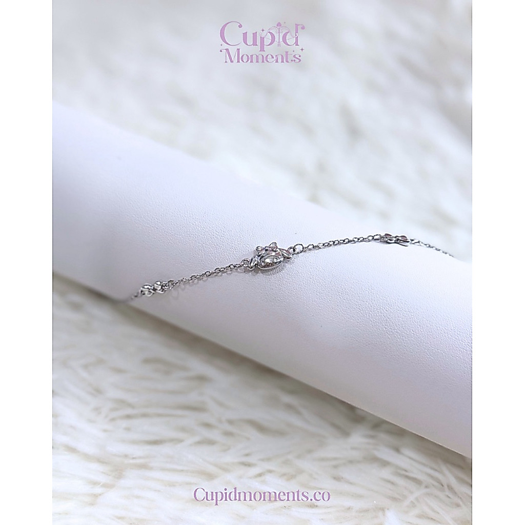 (เงินแท้ S925) My Melody Bow Bracelet สร้อยข้อมือมายเมโลดี้