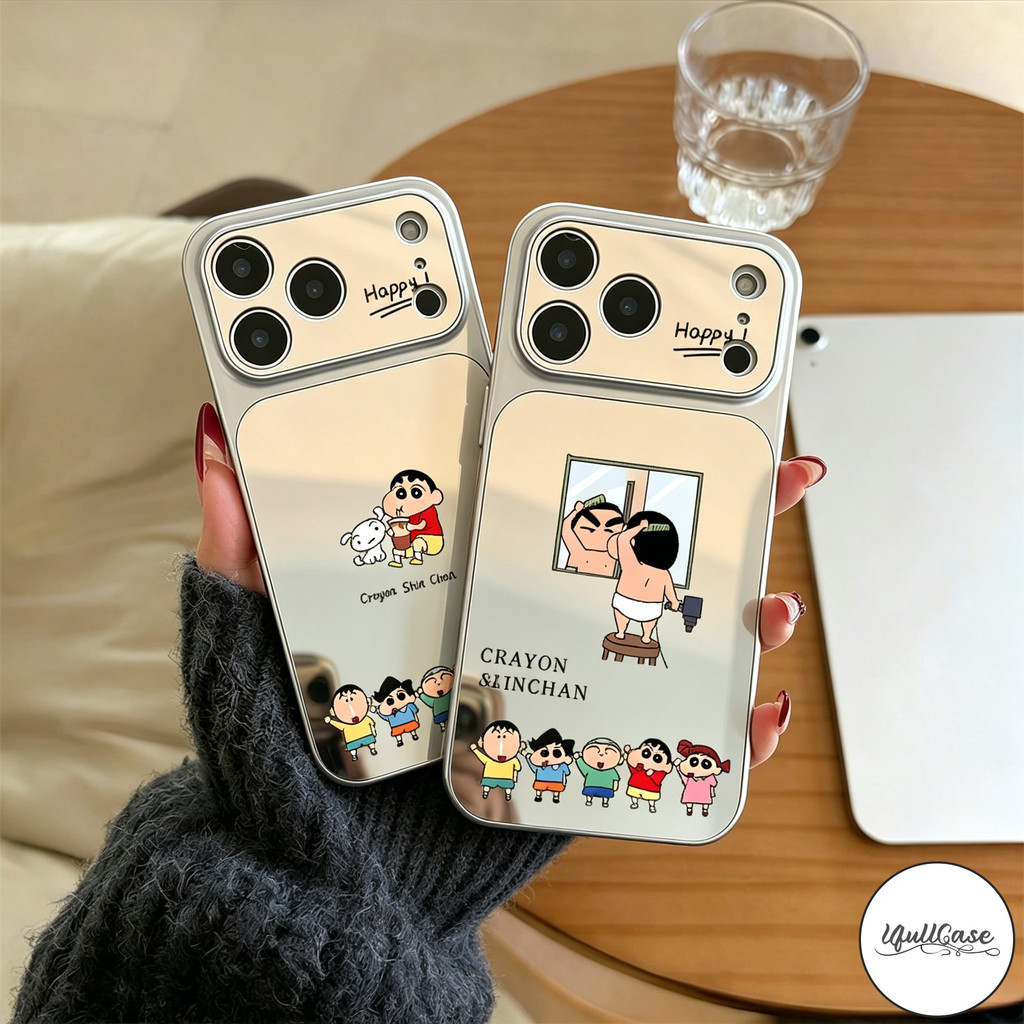 เคสกระจก ชินจัง การ์ตูนดัง สไตล์ฮิตกันกระแทก น่ารักสำหรับ
