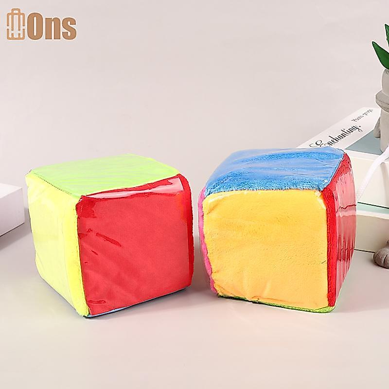 Ons 10 ซม. Square Plush Dice หลากสี Soft Cube ของเล่นสําหรับเด็กเกมการศึกษาที่