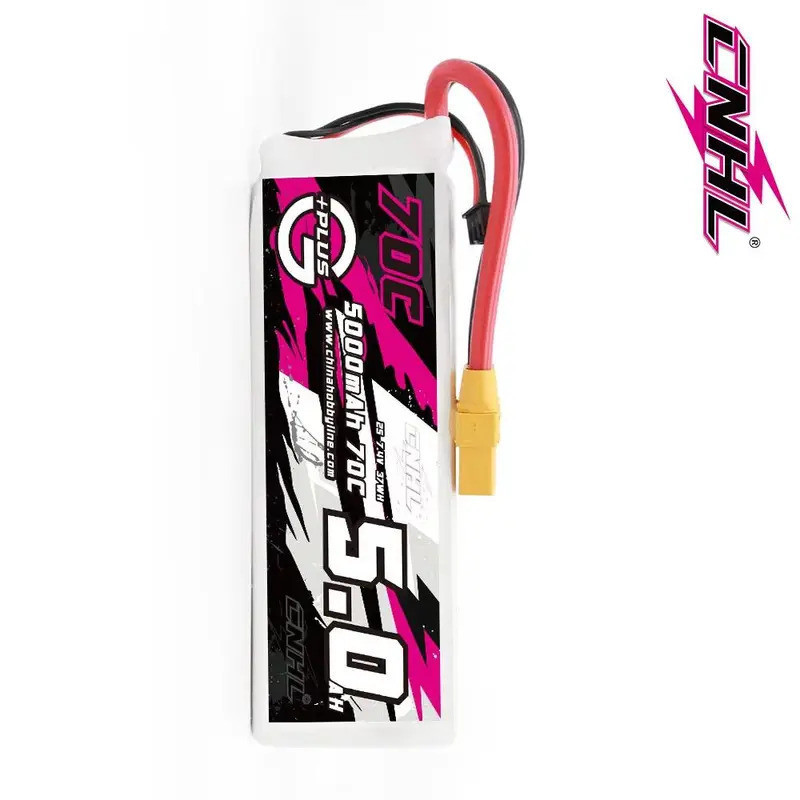 CNHL G+Plus 5000mAh 7.4V 2S 70C แบตเตอรี่ Lipo พร้อมปลั๊ก XT90