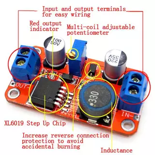 5A สินค้า DC-DC โมดูลเพิ่มกำลังไฟ3.3V-35V เป็น5V 6V 9V 12V 24V