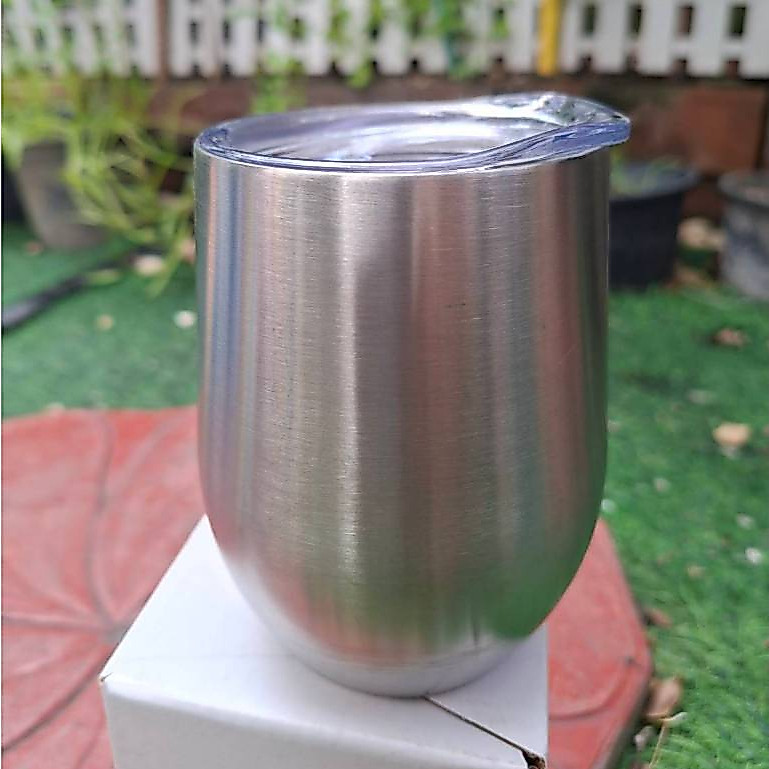1 2 Tumbler egg shaped แก้วน้ำสแตนเลสขนาดความจุ 12oz-สินค้าคละสี