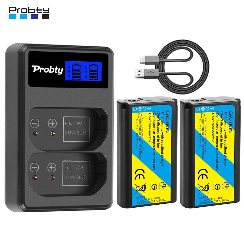 3500mAh DMW-BLJ31 DMW BLJ31 แบตเตอรี่ + LCD USB Dual Charger สําหรับ Panasonic LUMIX S1, S1R , S1H, 