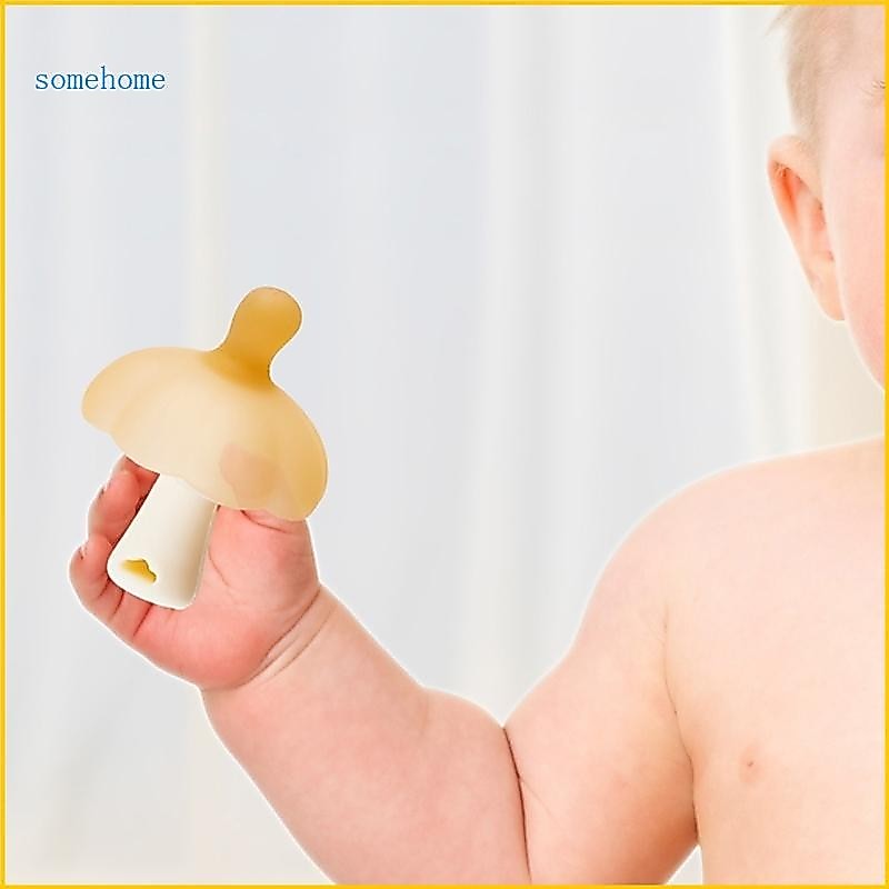 SOME ทารก Teether ปลอดภัยอุณหภูมิทําความสะอาดซิลิโคนจุกนมหลอก Ergonomic Grip