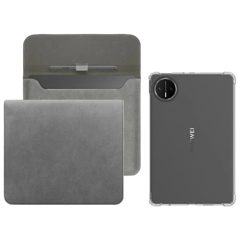 2-IN-1 แท็บเล็ตกระเป๋า + กันกระแทกสําหรับ Huawei MatePad Mini 8.8 นิ้ว MLR-AL10 MLR-AL00 Slim PU กระเป๋าหนัง Anti-Drop ฝาครอบโปร่งใส