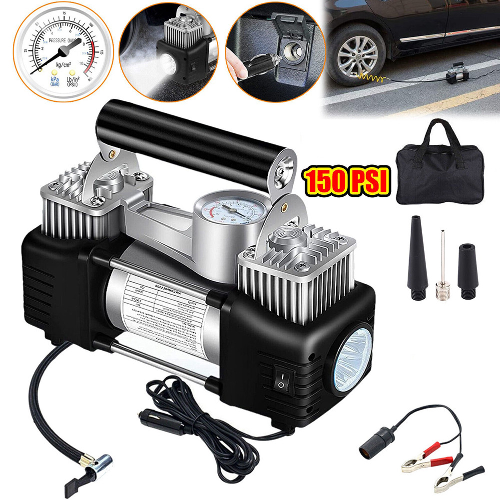เครื่องอัดอากาศรถบรรทุก 12V 150PSI เครื่องเติมลมยางรถยนต์ปั๊มอัตราเงินเฟ้อรถยนต์