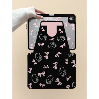 เคส iPad ลายโบว์ Hello Kitty หมุนได้ 360° ใช้ได้กับ iPad Gen7/8/9 ขนาด 10.9 นิ้ว (10 รุ่น), mini6/7 Pro 2025 M4/M5