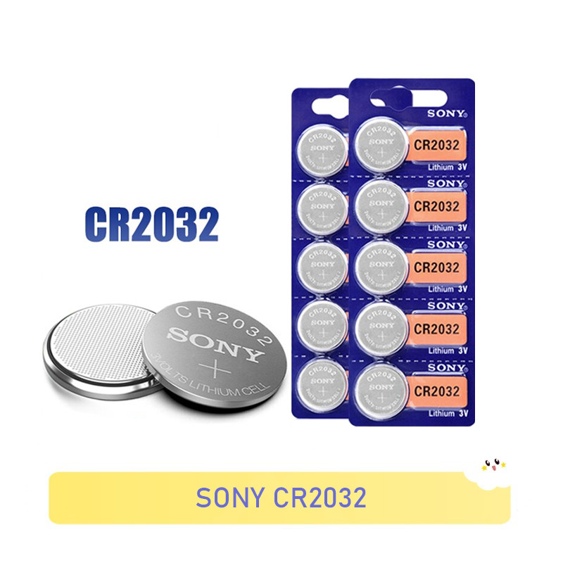 SONY CR2032 CR 2032 3V แบตเตอรี่ลิเธียมปุ่มเหรียญ BR2032 DL2032 ECR2032For นาฬิกากุญแจรถรีโมทคอนโทรล