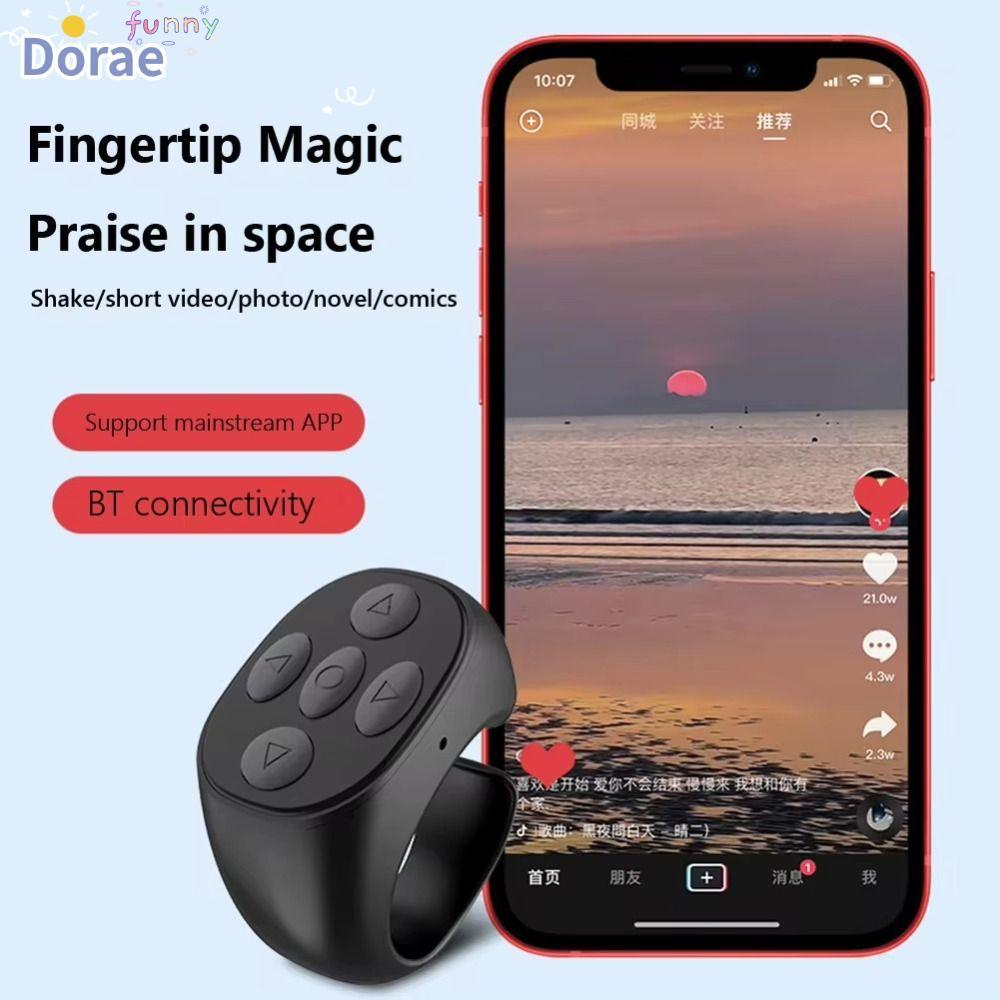 DORAESE Electric Auto Page Turner, Mute Bluetooth-Compatible Finger Clicking อุปกรณ์, Mini Portable 