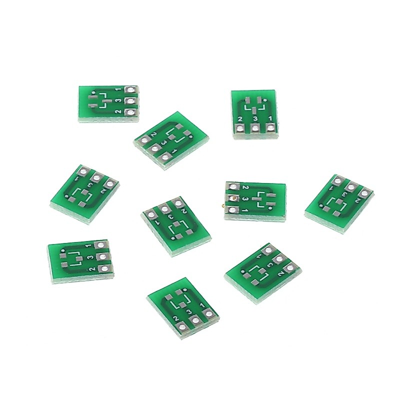 HL 10 ชิ้น Double-Side SMD SOT23-3 ถึง DIP SIP3 อะแดปเตอร์ PCB บอร์ด DIY Converter